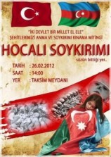 Hocalı Soykırımı için Taksim'de Miting!