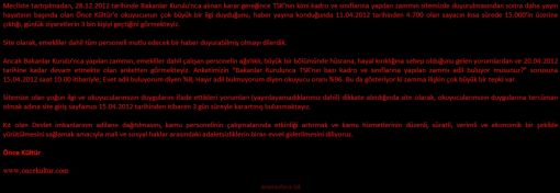 3 Gün Süreyle Yayın Karartması