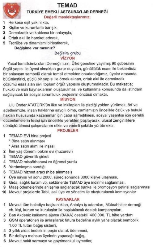 Antalya TEMAD Seçim Sonucu