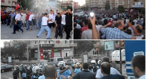Hatay'da Suriye politikasının protesto görüntüleri