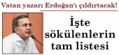 İşte 'SÖKENLER'in listesi