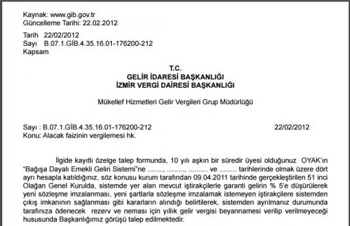 Bağışa Dayalı Emekli Geliri Sistemi (BDEGS) ile ilgili açıklamalar.