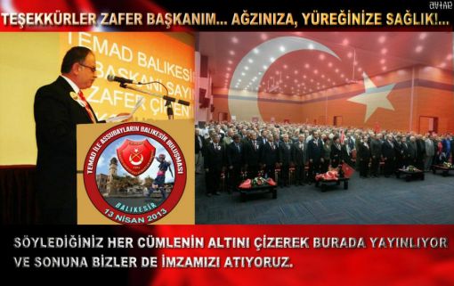 Balıkesir TEMAD Başkanı’nın Konuşması