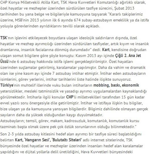647 subay ve astsubay emekli ya da istifa etti 6 tasfiye ve 7 intihar vakası