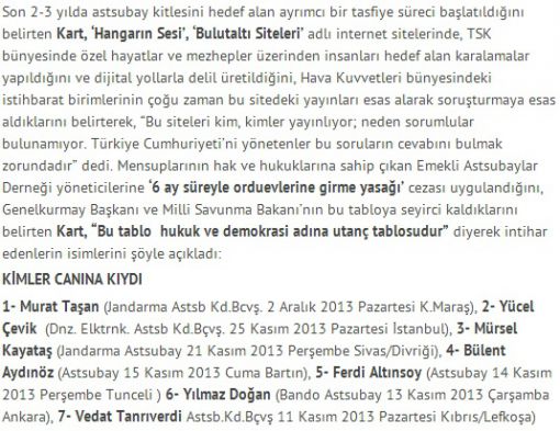 647 subay ve astsubay emekli ya da istifa etti 6 tasfiye ve 7 intihar vakası
