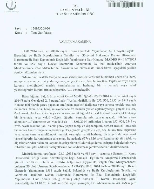 Atatürk Posteri Asan Dr. Abdurrahman Akbaş’ın Muayenehanesini Kapattılar