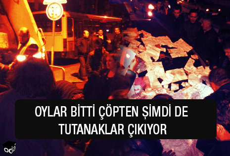 Islak imzalı tutanaklar çöpten çıktı