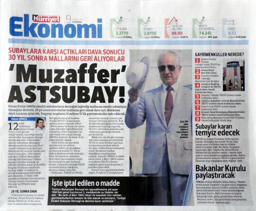 Darbe mağduru assubaylar mallarını geri alıyor: