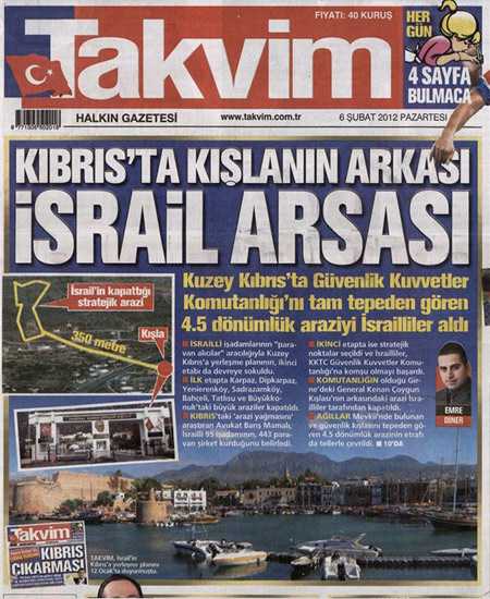 KKTC en stratejik arazisini İsrail’e sattı