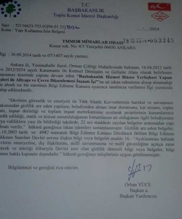 ‘Ak Saray’ın iskanı ‘devlet sırrı’ kapsamında!