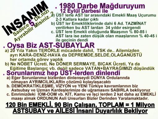 Başbakana iletilen asubayların uğradığı adaletsizlikler - (E) Asb. Yılmaz Demir Özçelik