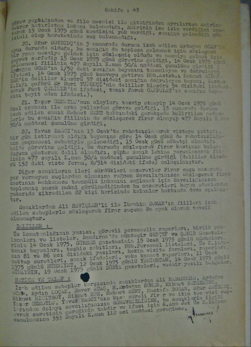 Abdullah İnaler: Assubayların İş Riski ve Yan Ödeme Protestosu 8-9 Ocak 1975
