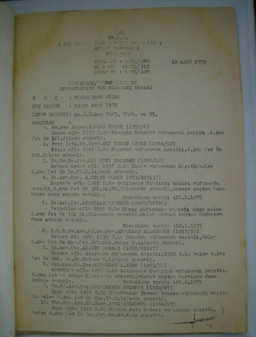 Abdullah İnaler: Assubayların İş Riski ve Yan Ödeme Protestosu 8-9 Ocak 1975