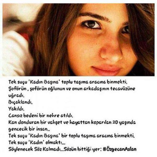 Özgecan'a nasıl kıydınız