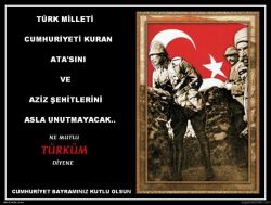 CUMHURİYETİMİZİN 92. YILI KUTLU OLSUN.