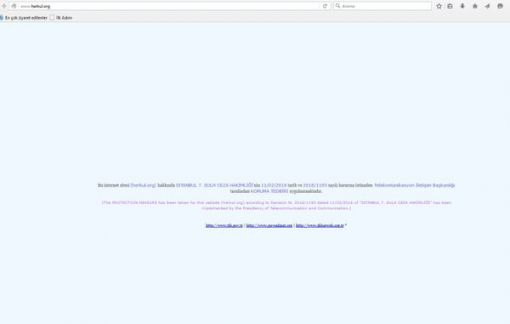 Gülen'in internet sitesine erişim engeli
