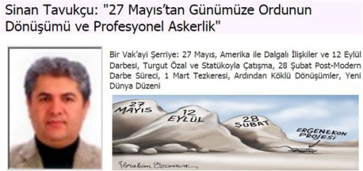 Sinan Tavukçu: "27 Mayıs’tan Günümüze Ordunun Dönüşümü ve Profesyonel Askerlik"
