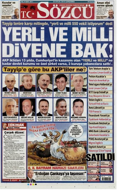 Sözcü: 'Yerli ve Milli' diyene bak!