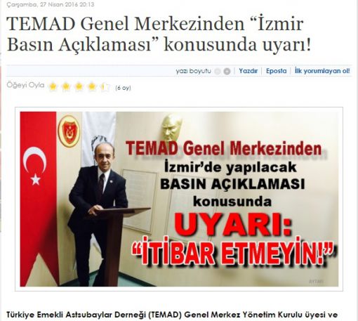 İzmir - Emekli Astsubaylardan Şehitler ve Özlük Hakları İçin Açıklama