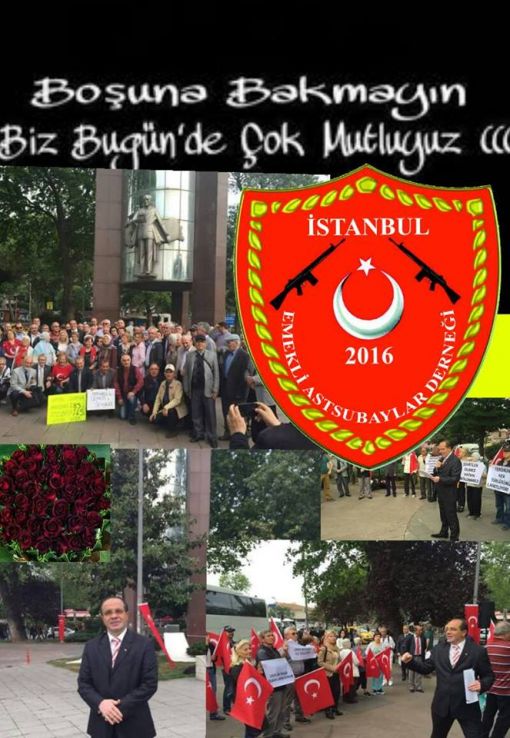 Emekli astsubaylar şehitler ve özlük hakları için İstanbul'da eylem yaptı