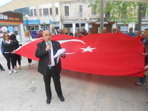 Emekli astsubaylar şehitler ve özlük hakları için Ordu'da eylem yaptı