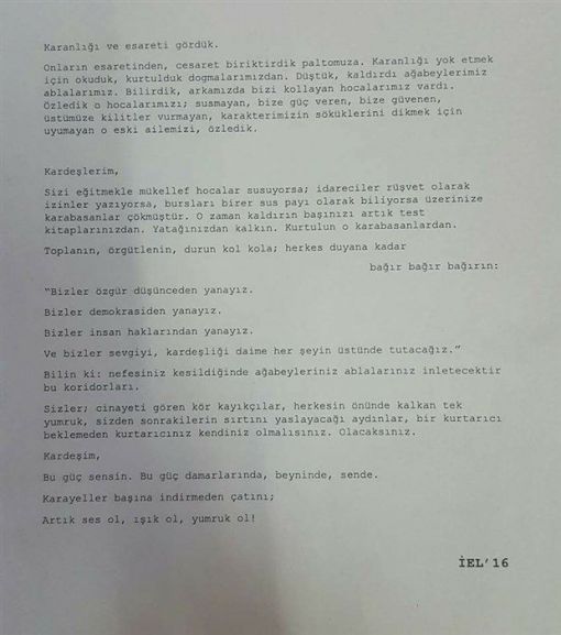 İstanbul Erkek öğrencileri ‘yandaş müdür’e sırtını döndü: Ses ol, yumruk ol!