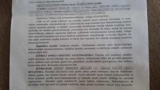 Nusaybin'de yakalanan PKK'lının ifadesi; Kafasına vuran askerden, koluna sertçe iğne batıran hemşireden şikayetçiymiş..