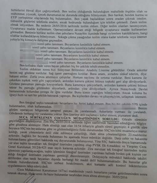 Nusaybin'de yakalanan PKK'lının ifadesi; Kafasına vuran askerden, koluna sertçe iğne batıran hemşireden şikayetçiymiş..