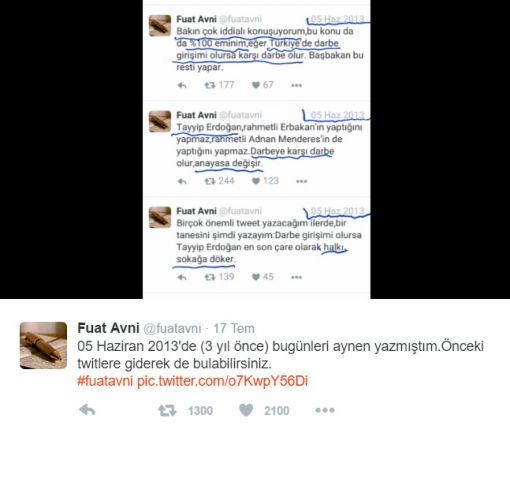 "Fuat Avni darbeyi 3 yıl önce yazdı"