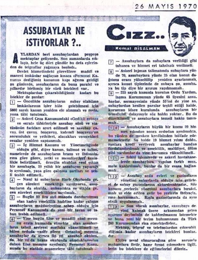 ASSUBAYLAR İÇİN ÇALIŞMA ?