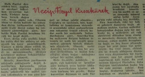 Asansör Fetvacısı Necip Fazıl'ın Çıkışını Allah'a bağlıyor.