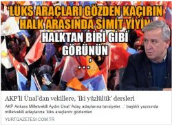 AKP’li Ünal’dan vekillere, 'iki yüzlülük' dersleri