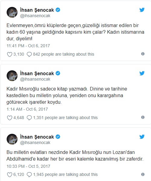 Gerici Şenocak ensest ilişkiyi savundu