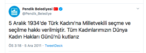 Cengiz Özakıncı, 5 Aralık “Türk Kadının Seçme Seçilme Hakkı”nın 2011’den sonra “Dünya Kadın Hakları Günü” adı altında kutlanıldığına dikkat çekti