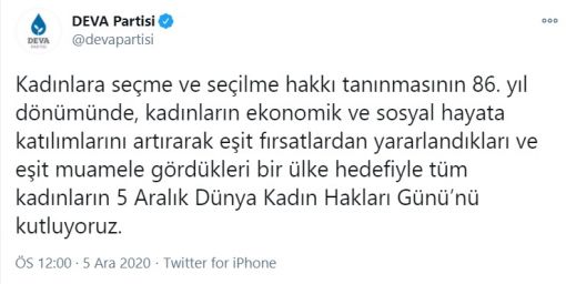 Cengiz Özakıncı, 5 Aralık “Türk Kadının Seçme Seçilme Hakkı”nın 2011’den sonra “Dünya Kadın Hakları Günü” adı altında kutlanıldığına dikkat çekti