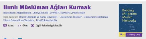 RAND: Ilımlı Müslüman Ağları İnşa Etmek (Türkiye Dahil)