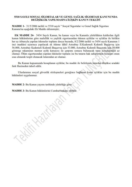 Av. Yalçın TUNÇBİLEK: Bugün emekli astsubaya ödenen maaş yıllarca SGK’ya ödediği primin karşılığı değildir. - Kanun Teklifi
