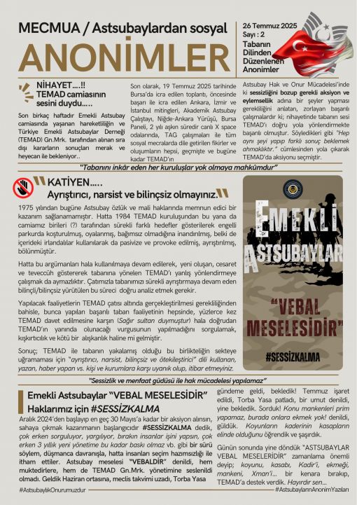 MECMUA/Astsubaylardan Sosyal Anonimler