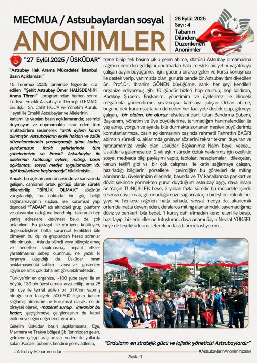 MECMUA/Astsubaylardan Sosyal Anonimler