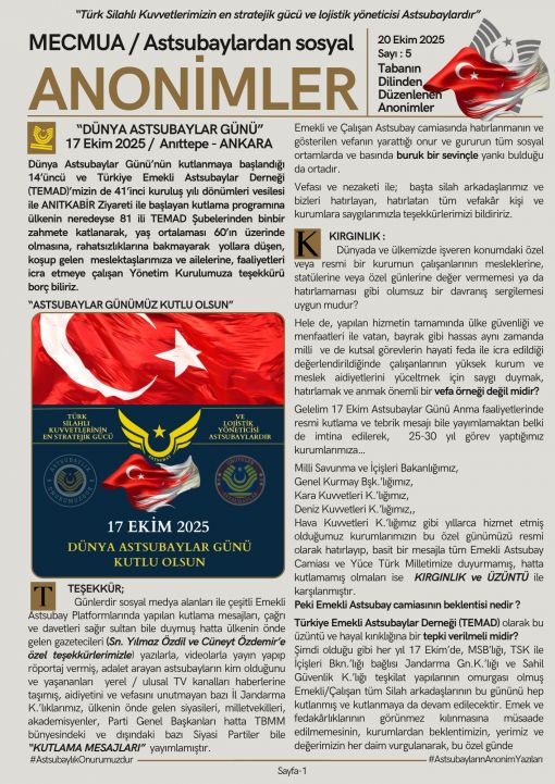 MECMUA/Astsubaylardan Sosyal Anonimler