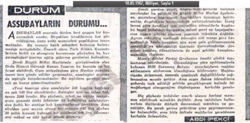 Abdi İPEKÇİ: ASSUBAYLARIN DURUMU...